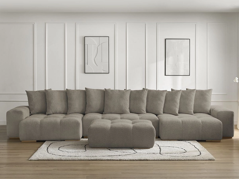 Panorama-Ecksofa mit Hocker BOBOCHIC ANAKIN