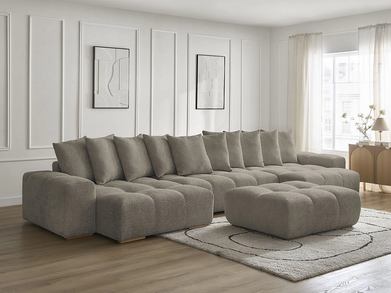 Panorama-Ecksofa mit Hocker BOBOCHIC ANAKIN