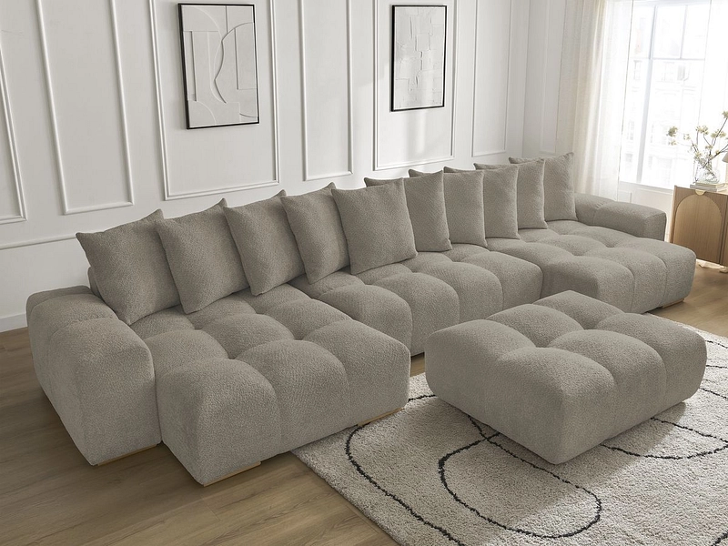 Panorama-Ecksofa mit Hocker BOBOCHIC ANAKIN