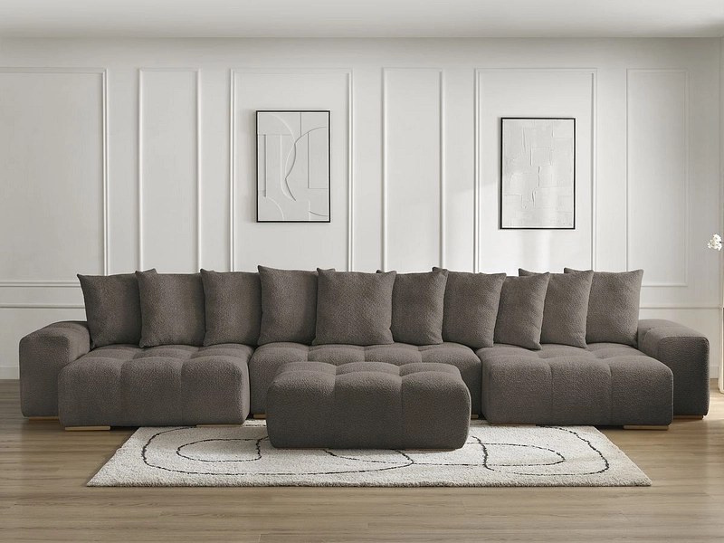 Panorama-Ecksofa mit Hocker BOBOCHIC ANAKIN