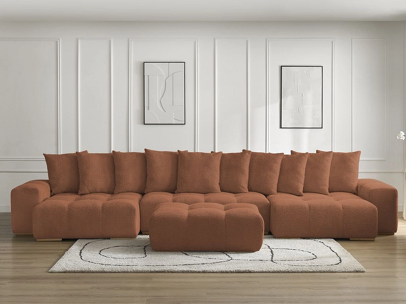 Panorama-Ecksofa mit Hocker BOBOCHIC ANAKIN