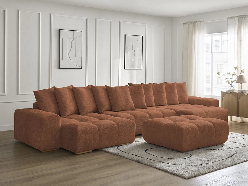 Panorama-Ecksofa mit Hocker BOBOCHIC ANAKIN
