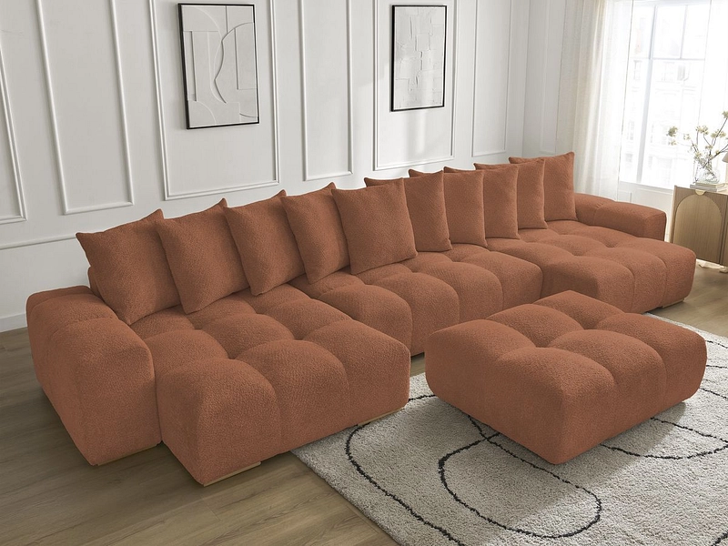 Panorama-Ecksofa mit Hocker BOBOCHIC ANAKIN