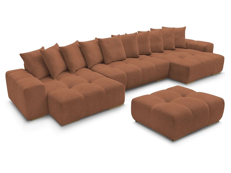 Panorama-Ecksofa mit Hocker BOBOCHIC ANAKIN