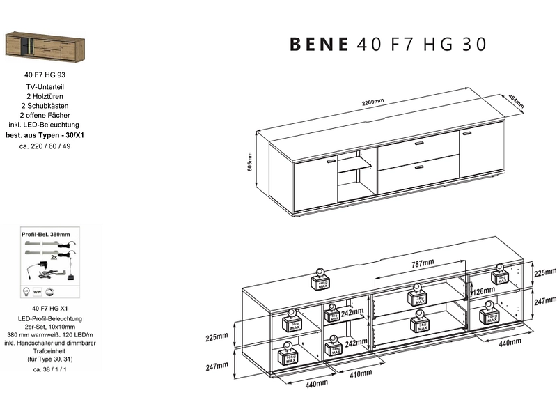 Meuble TV BENE Meuble TV BENE