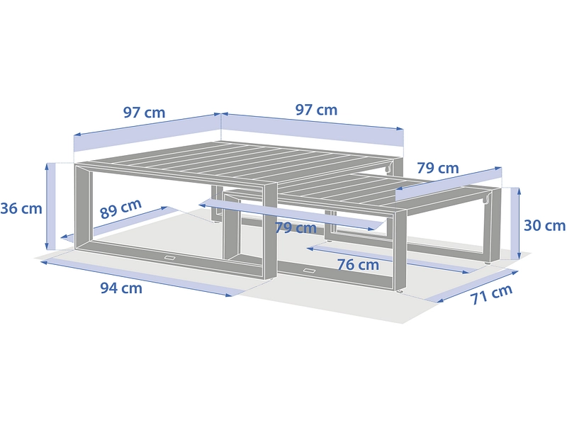 HESPERIDE Set da giardino ALLURE