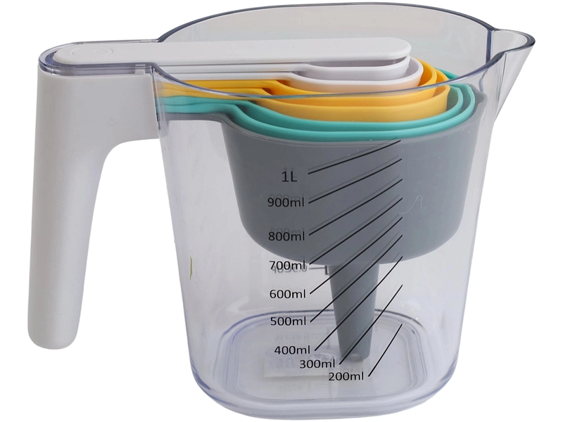 Messbecher-Set mit Messlöffeln DOSE Messbecher-Set mit Messlöffeln DOSE
