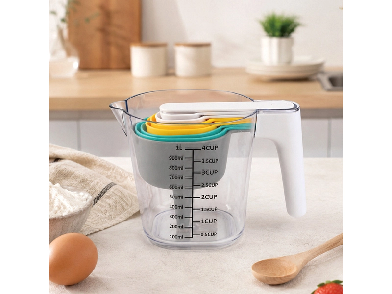 Messbecher-Set mit Messlöffeln DOSE Messbecher-Set mit Messlöffeln DOSE