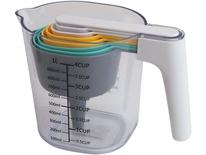 Messbecher-Set mit Messlöffeln DOSE Messbecher-Set mit Messlöffeln DOSE