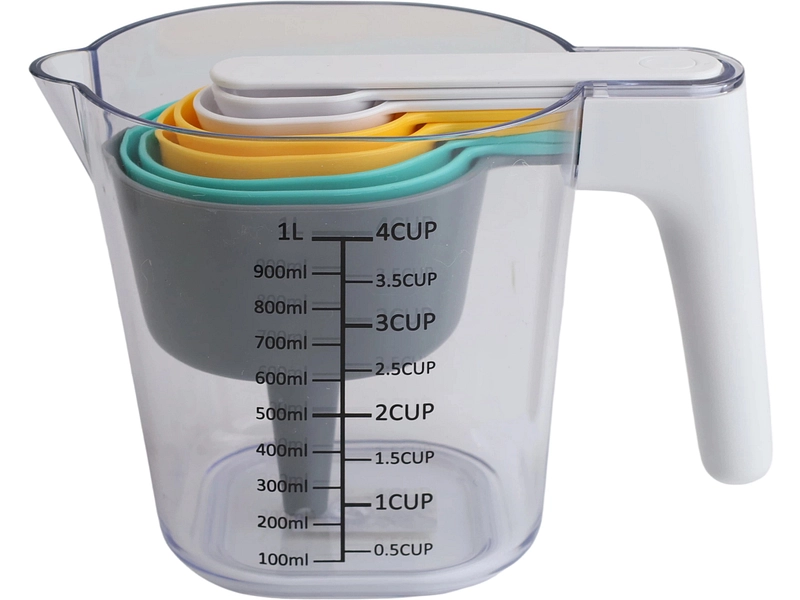 Messbecher-Set mit Messlöffeln DOSE Messbecher-Set mit Messlöffeln DOSE