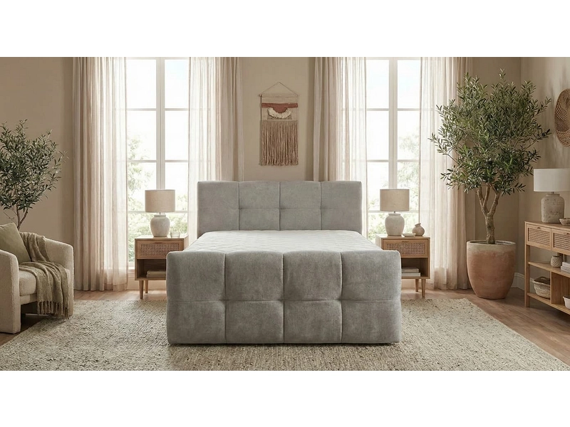 Boxspring HAMPTON grigio chiaro