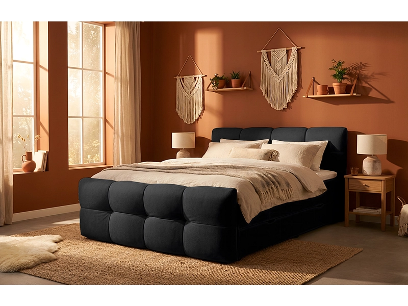 Boxspring HAMPTON nero