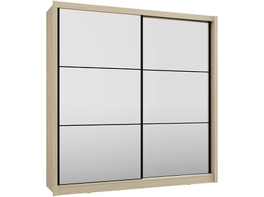 Armoire portes coulissantes BALI chêne blanchi