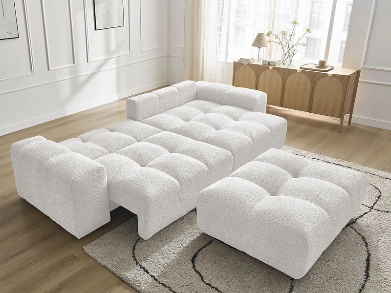 Divano ad angolo con pouf BOBOCHIC ANAKIN Divano ad angolo con pouf BOBOCHIC ANAKIN