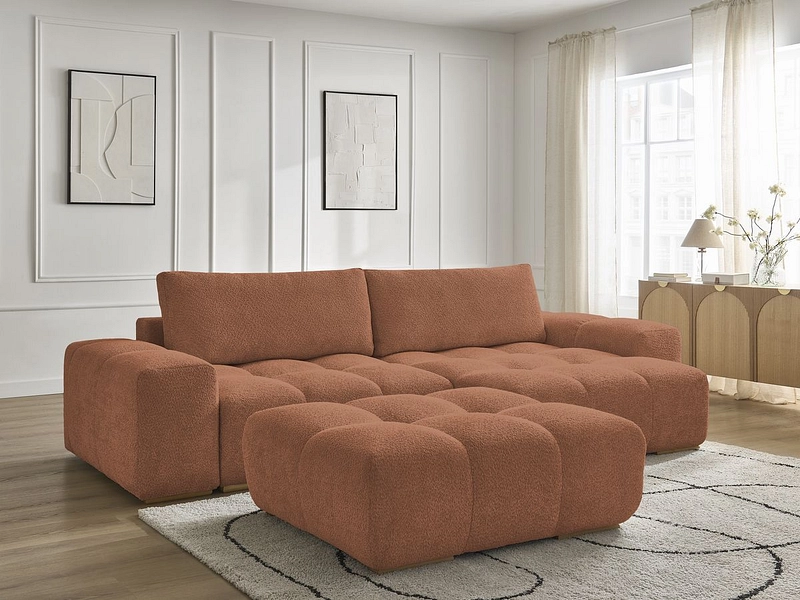 Divano ad angolo con pouf BOBOCHIC ANAKIN Divano ad angolo con pouf BOBOCHIC ANAKIN