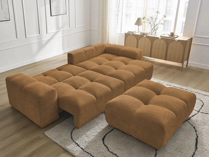 Divano ad angolo con pouf BOBOCHIC ANAKIN