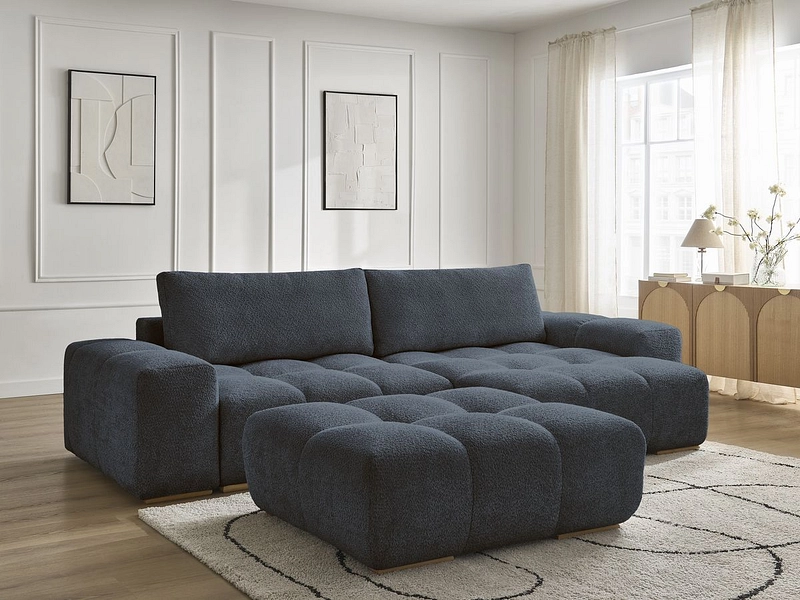 Divano ad angolo con pouf BOBOCHIC ANAKIN Divano ad angolo con pouf BOBOCHIC ANAKIN