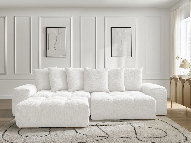 Divano ad angolo con pouf BOBOCHIC ANAKIN