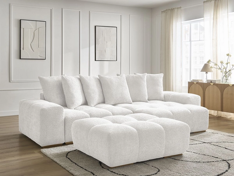 Divano ad angolo con pouf BOBOCHIC ANAKIN