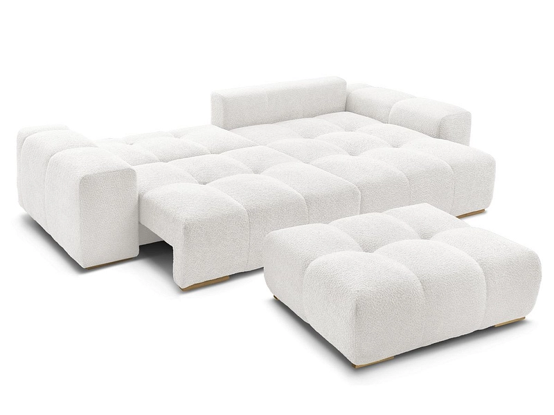 Divano ad angolo con pouf BOBOCHIC ANAKIN