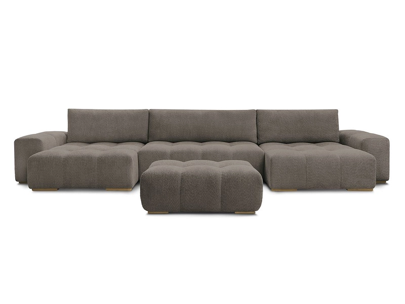 Divano ad angolo panoramico con pouf BOBOCHIC ANAKIN Divano ad angolo panoramico con pouf BOBOCHIC ANAKIN