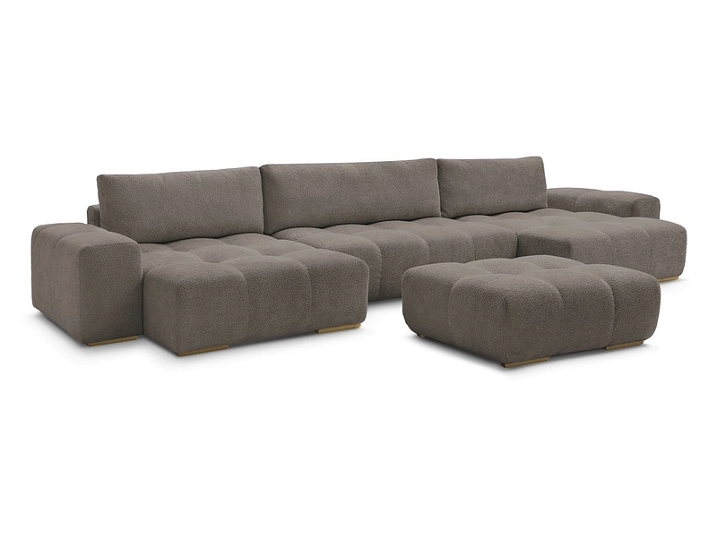 Divano ad angolo panoramico con pouf BOBOCHIC ANAKIN Divano ad angolo panoramico con pouf BOBOCHIC ANAKIN