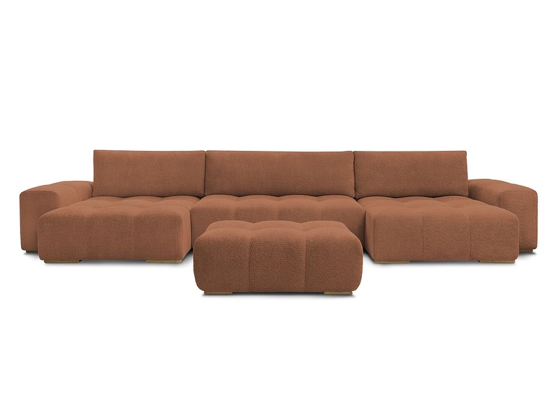 Divano ad angolo panoramico con pouf BOBOCHIC ANAKIN Divano ad angolo panoramico con pouf BOBOCHIC ANAKIN