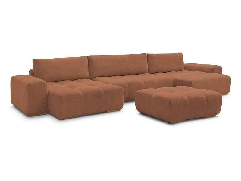 Divano ad angolo panoramico con pouf BOBOCHIC ANAKIN Divano ad angolo panoramico con pouf BOBOCHIC ANAKIN