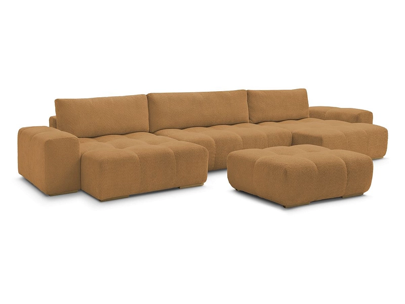 Divano ad angolo panoramico con pouf BOBOCHIC ANAKIN Divano ad angolo panoramico con pouf BOBOCHIC ANAKIN