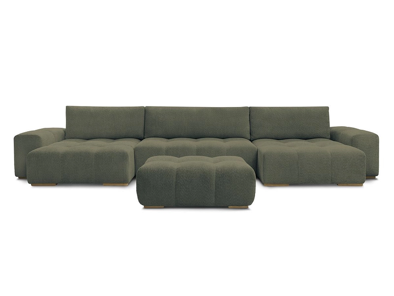 Divano ad angolo panoramico con pouf BOBOCHIC ANAKIN Divano ad angolo panoramico con pouf BOBOCHIC ANAKIN