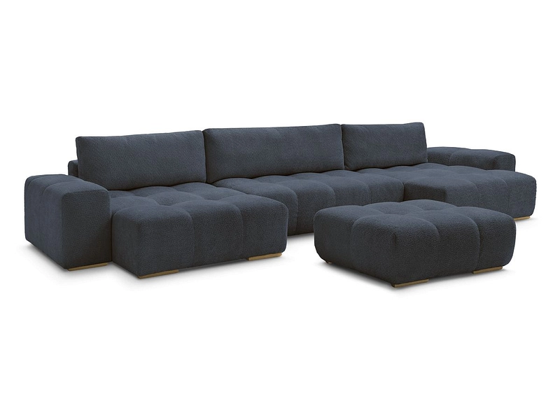 Divano ad angolo panoramico con pouf BOBOCHIC ANAKIN Divano ad angolo panoramico con pouf BOBOCHIC ANAKIN