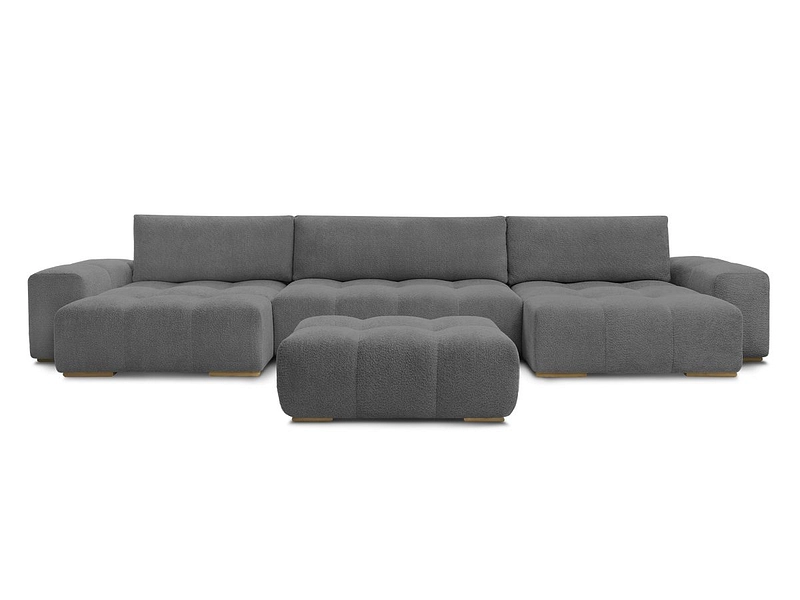 Divano ad angolo panoramico con pouf BOBOCHIC ANAKIN Divano ad angolo panoramico con pouf BOBOCHIC ANAKIN