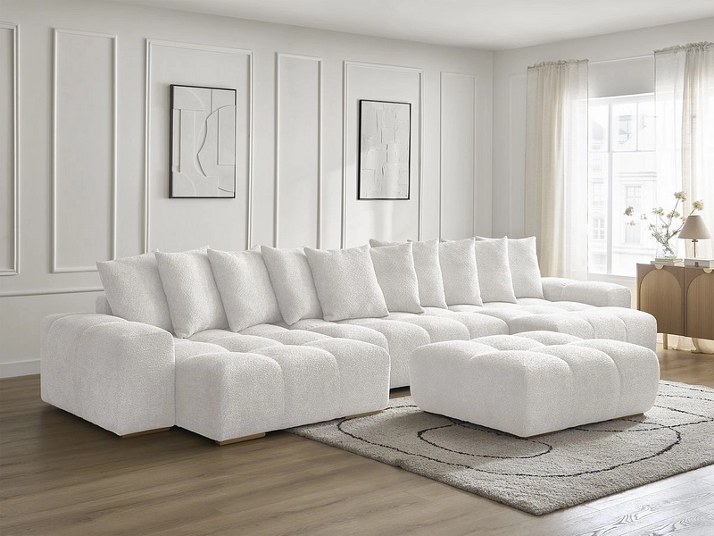 Panorama-Ecksofa mit Hocker BOBOCHIC ANAKIN Panorama-Ecksofa mit Hocker BOBOCHIC ANAKIN