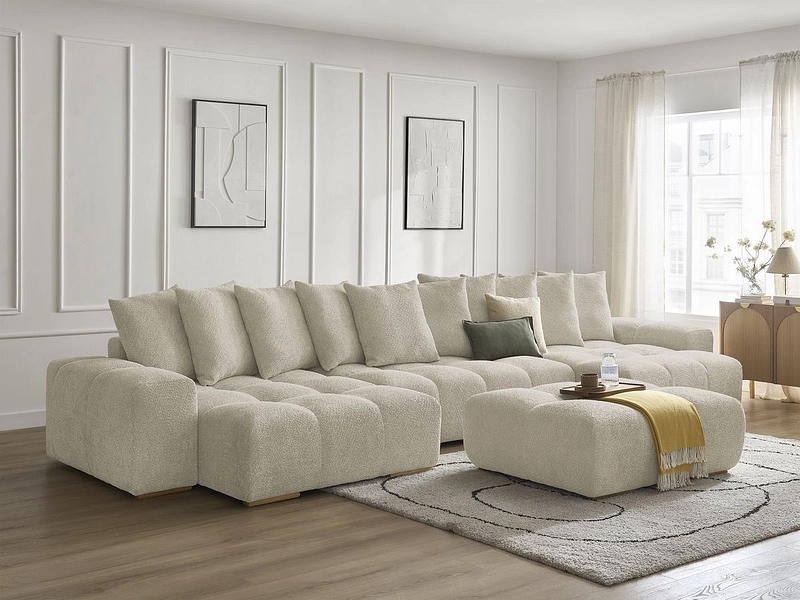 Panorama-Ecksofa mit Hocker BOBOCHIC ANAKIN Panorama-Ecksofa mit Hocker BOBOCHIC ANAKIN