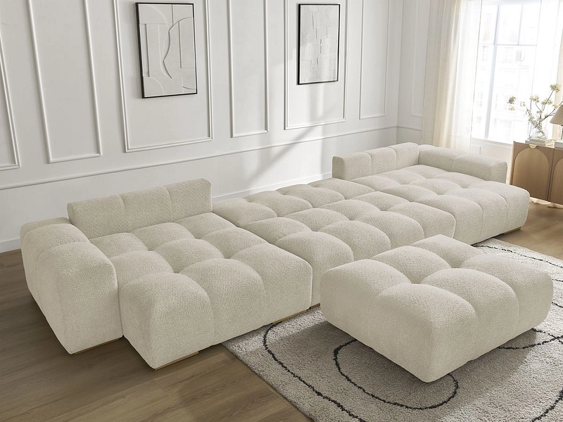 Panorama-Ecksofa mit Hocker BOBOCHIC ANAKIN Panorama-Ecksofa mit Hocker BOBOCHIC ANAKIN