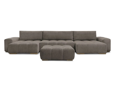Divano ad angolo panoramico con pouf BOBOCHIC ANAKIN