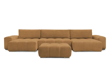 Divano ad angolo panoramico con pouf BOBOCHIC ANAKIN