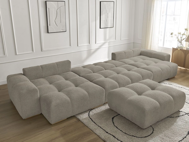 Panorama-Ecksofa mit Hocker BOBOCHIC ANAKIN Panorama-Ecksofa mit Hocker BOBOCHIC ANAKIN
