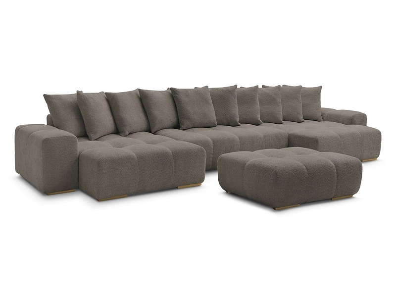 Divano ad angolo panoramico con pouf BOBOCHIC ANAKIN