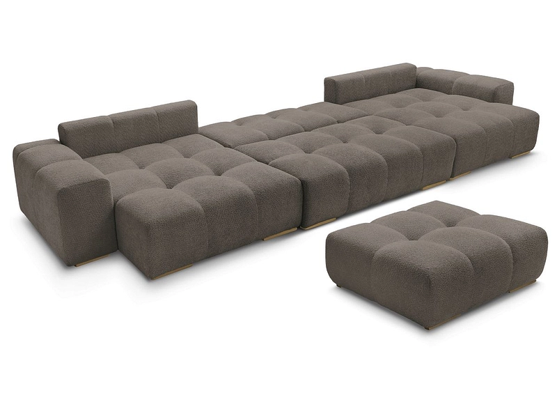 Divano ad angolo panoramico con pouf BOBOCHIC ANAKIN