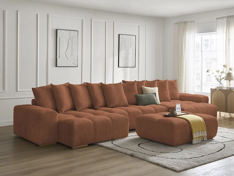 Panorama-Ecksofa mit Hocker BOBOCHIC ANAKIN Panorama-Ecksofa mit Hocker BOBOCHIC ANAKIN