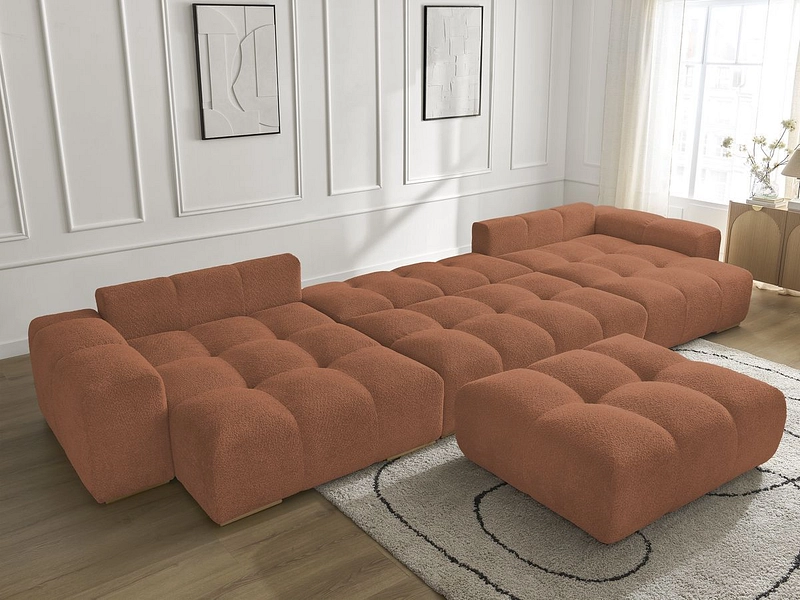 Panorama-Ecksofa mit Hocker BOBOCHIC ANAKIN Panorama-Ecksofa mit Hocker BOBOCHIC ANAKIN