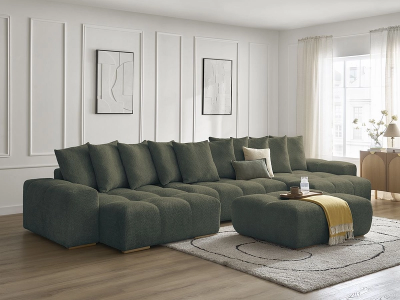 Panorama-Ecksofa mit Hocker BOBOCHIC ANAKIN Panorama-Ecksofa mit Hocker BOBOCHIC ANAKIN