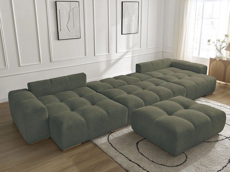 Panorama-Ecksofa mit Hocker BOBOCHIC ANAKIN Panorama-Ecksofa mit Hocker BOBOCHIC ANAKIN