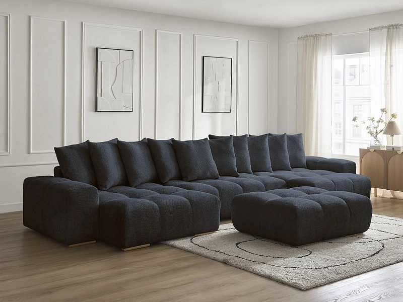 Panorama-Ecksofa mit Hocker BOBOCHIC ANAKIN Panorama-Ecksofa mit Hocker BOBOCHIC ANAKIN