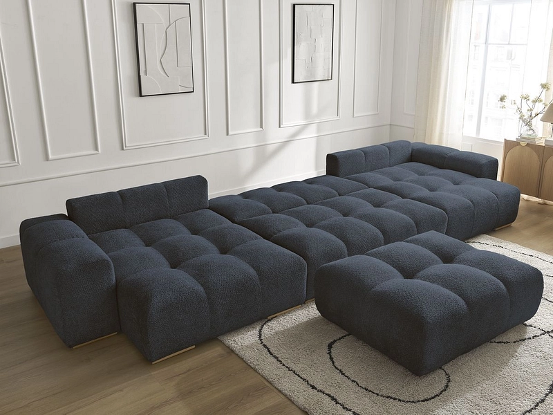 Panorama-Ecksofa mit Hocker BOBOCHIC ANAKIN Panorama-Ecksofa mit Hocker BOBOCHIC ANAKIN
