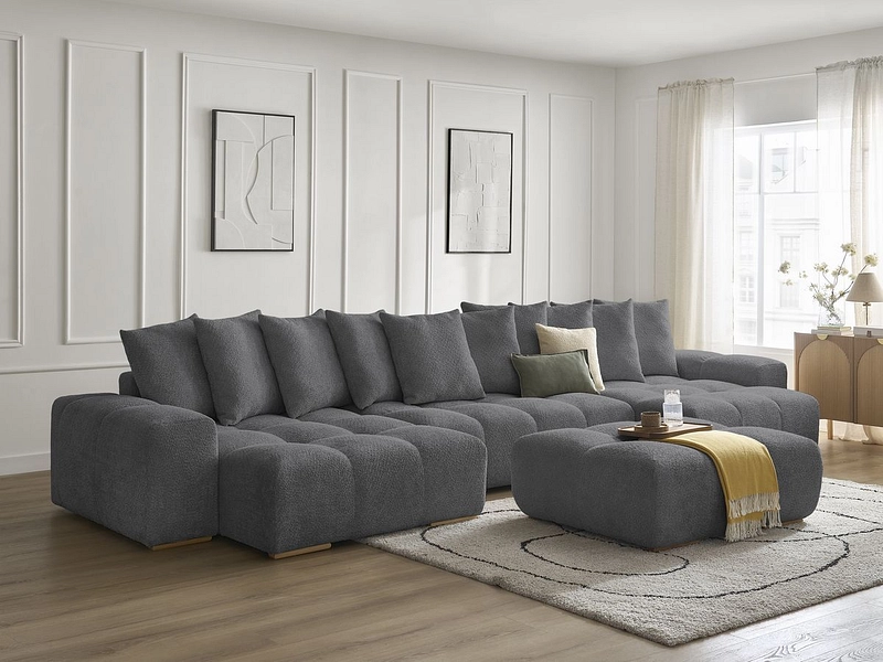 Panorama-Ecksofa mit Hocker BOBOCHIC ANAKIN Panorama-Ecksofa mit Hocker BOBOCHIC ANAKIN