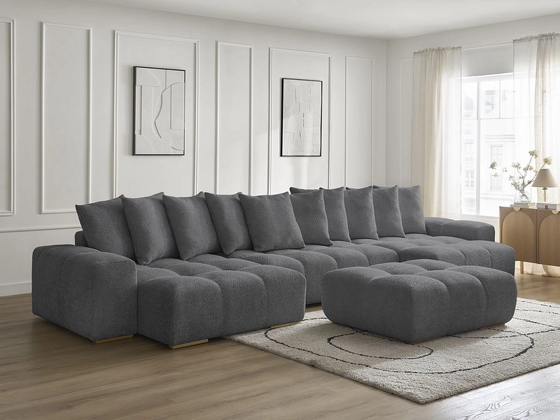 Panorama-Ecksofa mit Hocker BOBOCHIC ANAKIN Panorama-Ecksofa mit Hocker BOBOCHIC ANAKIN