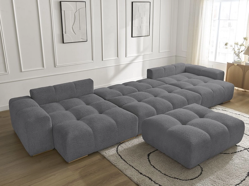 Panorama-Ecksofa mit Hocker BOBOCHIC ANAKIN Panorama-Ecksofa mit Hocker BOBOCHIC ANAKIN