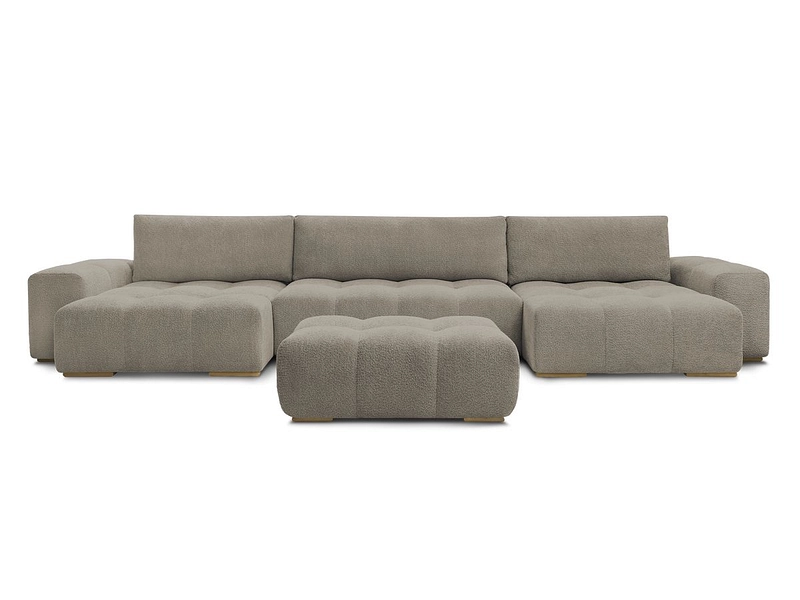 Divano ad angolo panoramico con pouf BOBOCHIC ANAKIN Divano ad angolo panoramico con pouf BOBOCHIC ANAKIN